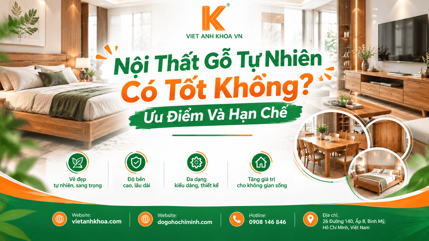 Nội Thất Gỗ Tự Nhiên Có Tốt Không? Ưu Điểm Và Hạn Chế