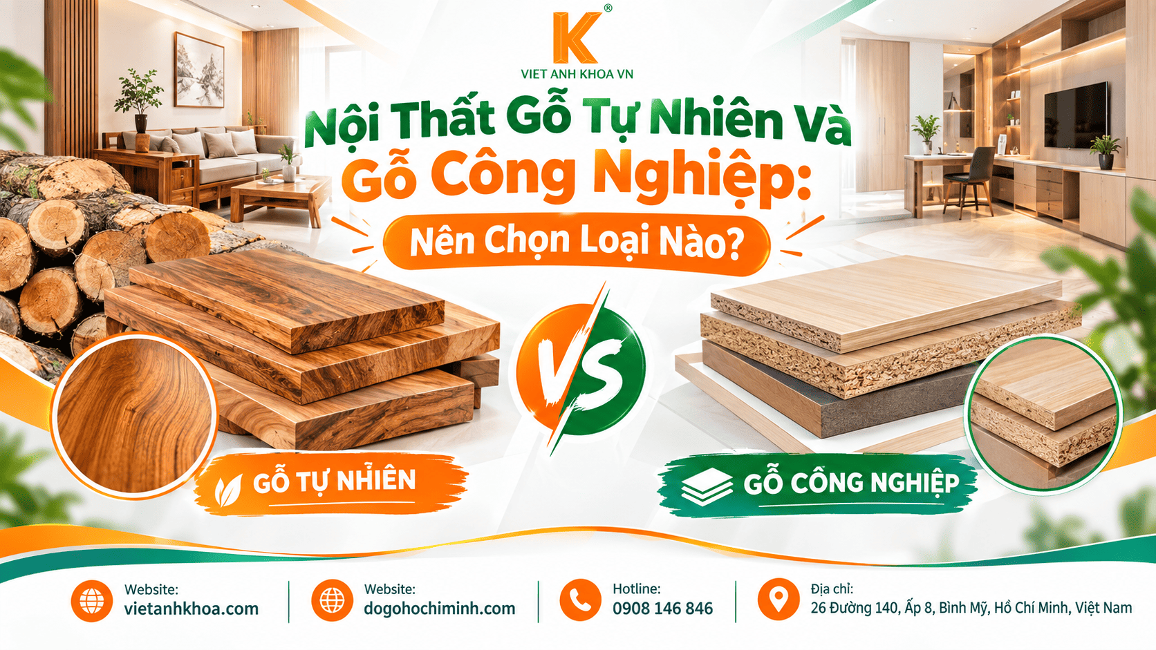 Nội Thất Gỗ Tự Nhiên Và Gỗ Công Nghiệp: Nên Chọn Loại Nào?