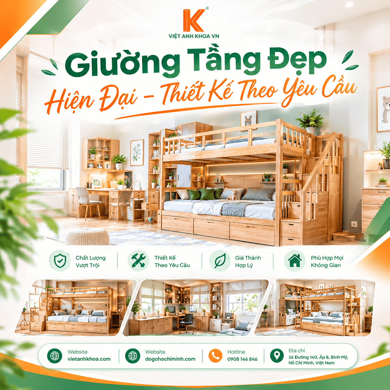 Giường Tầng Đẹp, Hiện Đại – Giải Pháp Tối Ưu Không Gian Sống