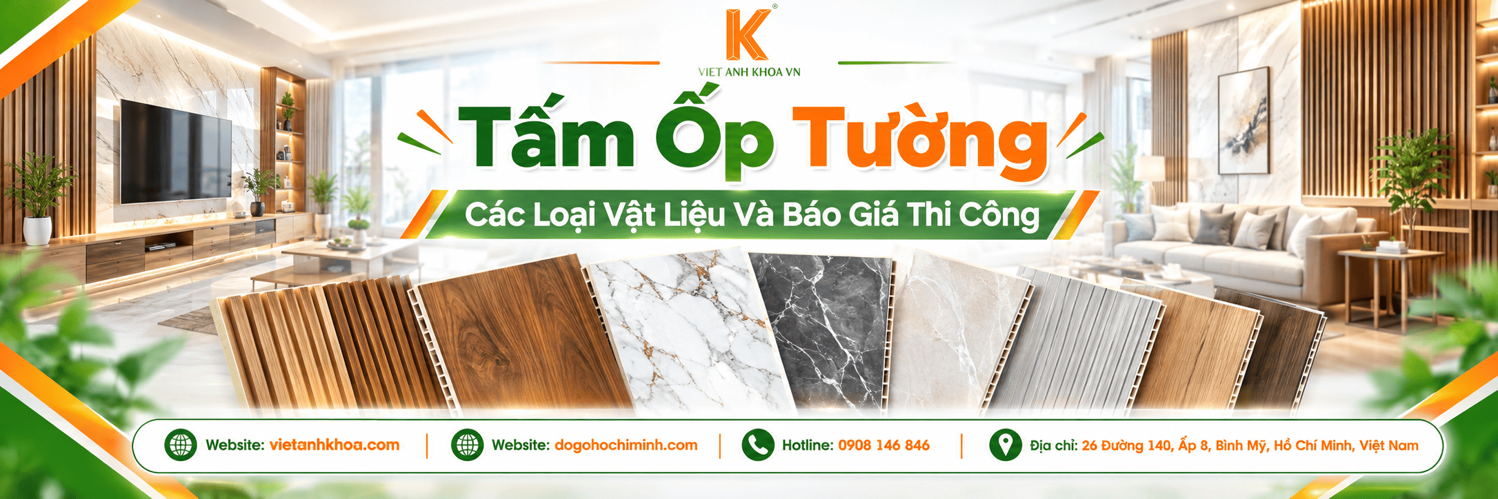 Đa dạng loại tấm ốp tường cho mọi không gian