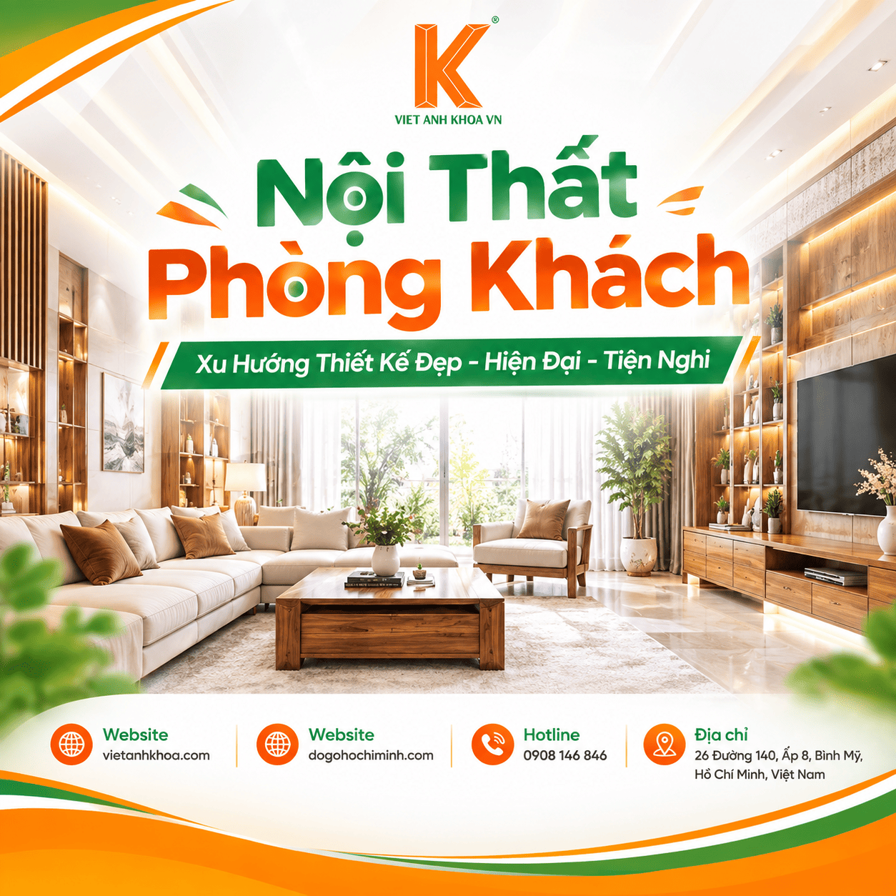 Nội Thất Phòng Khách – Xu Hướng Thiết Kế Đẹp, Hiện Đại Và Tiện Nghi