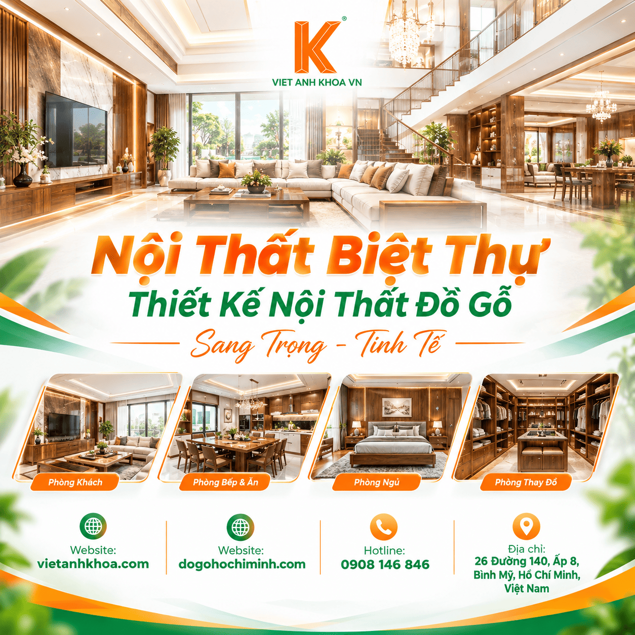 Nội Thất Biệt Thự – Thiết Kế Nội Thất Đồ Gỗ Sang Trọng - Tinh Tế