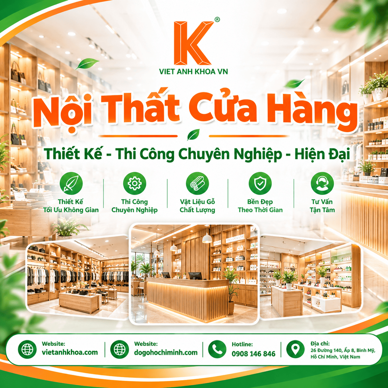 Nội Thất Cửa Hàng - Thiết Kế Và Thi Công Chuyên Nghiệp
