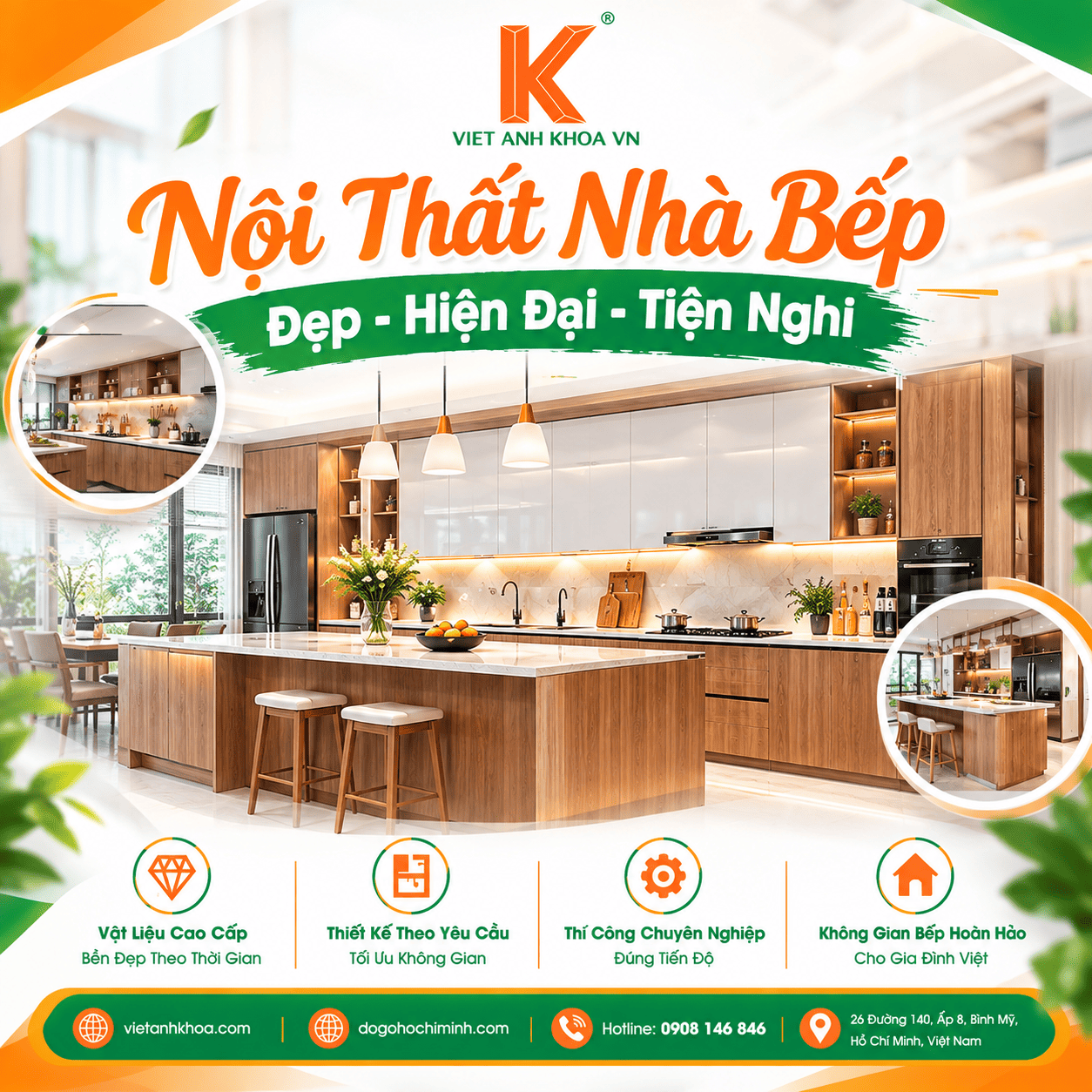 Nội Thất Nhà Bếp Đẹp - Hiện Đại - Tiện Nghi | Việt Anh Khoa
