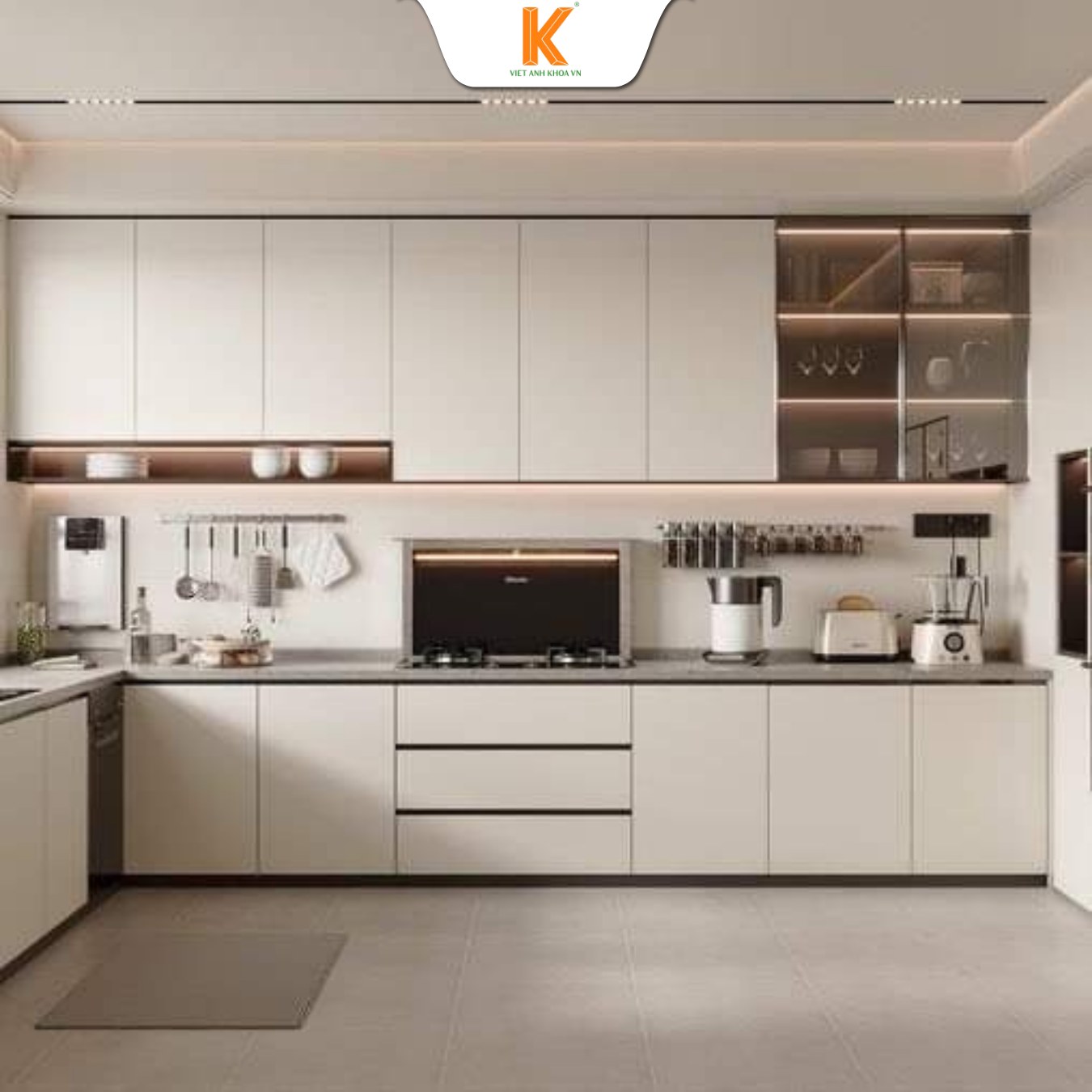 Thi công nội thất tủ bếp gỗ